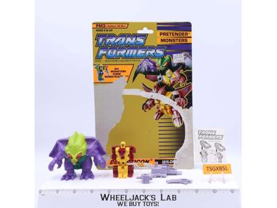 Wildfly Pretender 100% Complete W/CARDBACK 1989 Vintage G1 Transformers