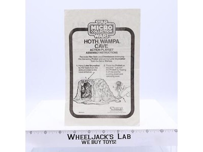 Hoth Wampa Cave Instructions Micro Collection ORIGINAL 1982 Star Wars