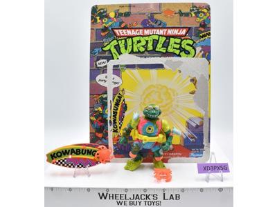 Mike, The Sewer Surfer W/Cardback 100% Complete TMNT 1990 Playmates Figure