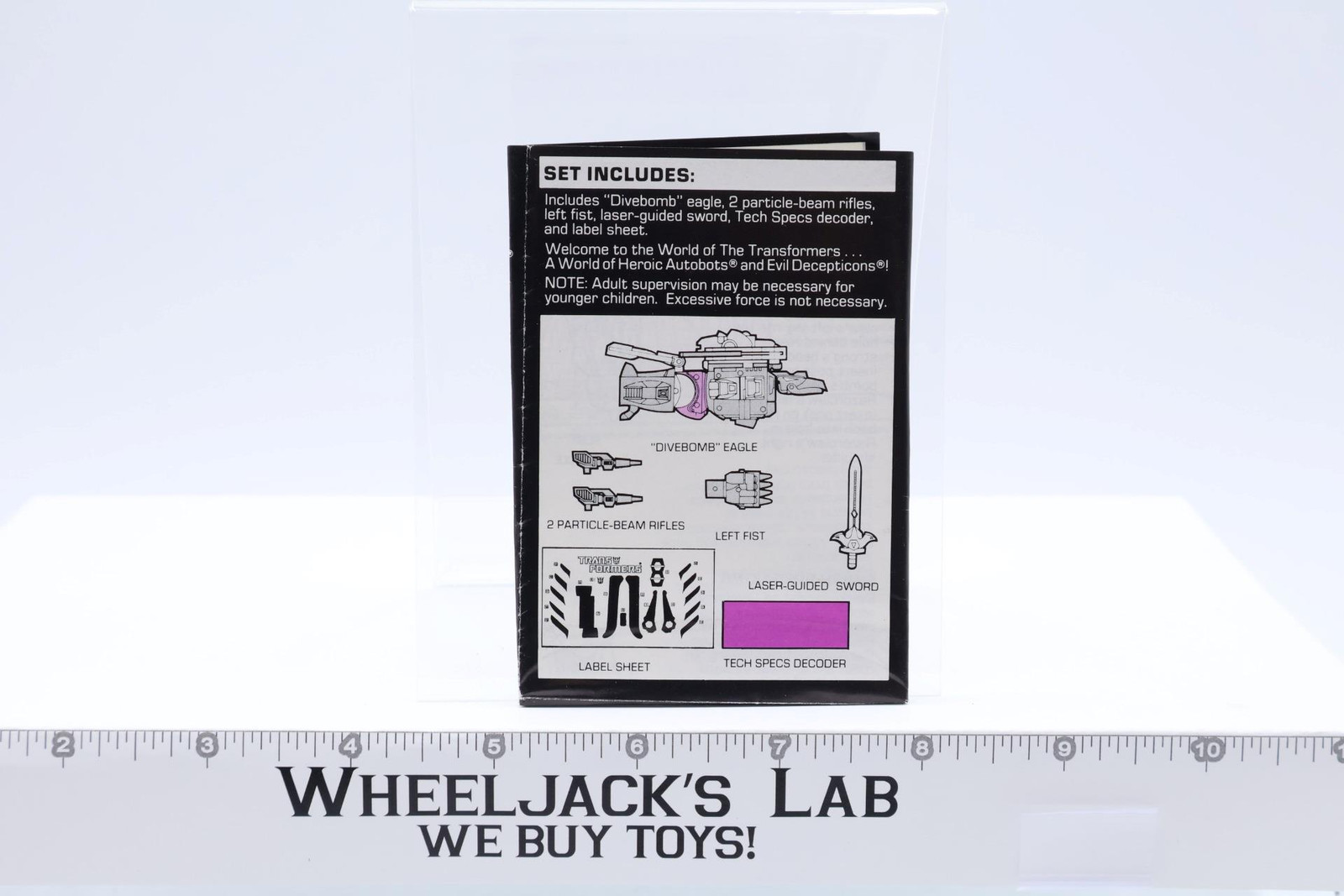 Divebomb Action Figure Instruction Manual Booklet 1986 Hasbro G1 Transformers