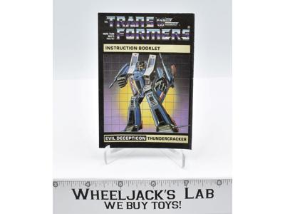 Thundercracker Instructions Manual Booklet 1984 Hasbro G1 Transformers Vintage