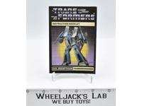 Thundercracker Instructions Manual Booklet 1984 Hasbro G1 Transformers Vintage