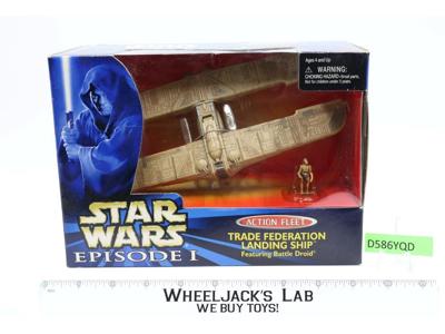 Trade Federation Landing Ship Star Wars Ep. 1 Action Fleet 1998 Galoob NEW MISB