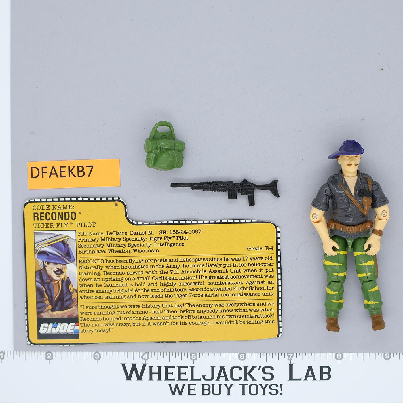 Recondo V2 Tiger Force 100% Complete 1988 G.I. Joe Hasbro Vintage Action Figure