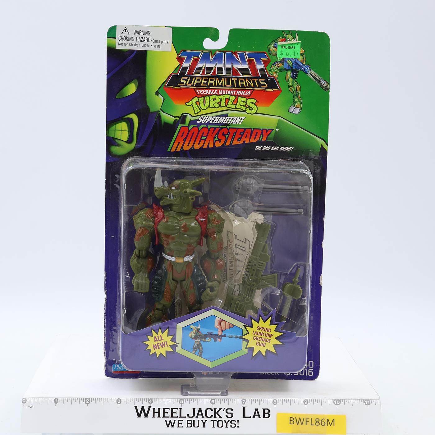 Rocksteady Teenage Mutant Ninja Turtle SuperMutants TMNT 1994 Playmates MOSC NEW