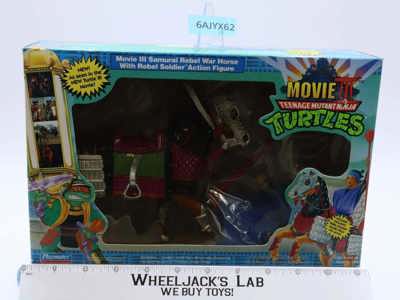 Rebel War Horse W/ Rebel Soldier Movie III TMNT 1992 Playmates Figure Vehicle