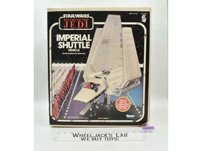 Imperial Shuttle W Box 100% Complete Star Wars 1984 Kenner Action Figure Vehicle