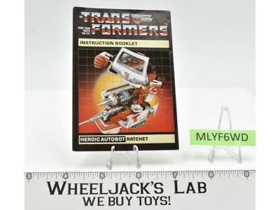 Ratchet Action Figure Vintage Instruction Manual Booklet 1984 G1 Transformers