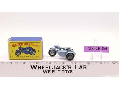 Triumph Motorcycle & Sidecar 4 Lesney Matchbox Series 1960's Made In England