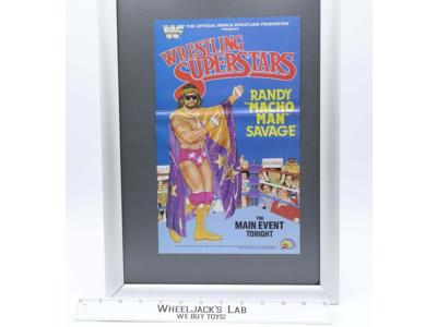 Randy Macho Man Savage Original Poster 12x7.5 1980's WWF LJN Wrestling Vintage
