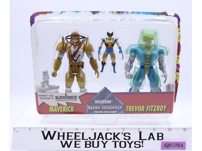 Maverick Wolverine & Trevor Fitzroy X-Men Metallic Edition 1994 Toy Biz NEW MOC