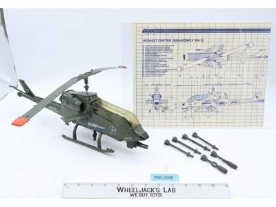 Dragonfly Assault Copter 100% Complete G.I. Joe 1983 Hasbro Vintage Vehicle