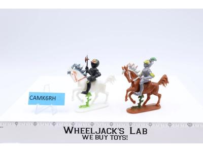 Lot of 2 Knights on Horses 1970's Jean Hoefler Germany 2.75"