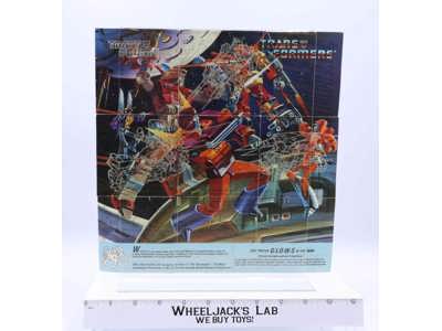 Rodimus Wreck-Gar Insert Poster Glow In The Dark 1986 G1 Transformers Vintage