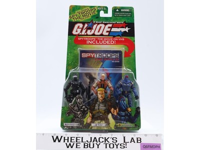 GI Joe Spytroops Movie VHS 3-Pack Figures Snake Eyes Duke Cobra 2003 Hasbro NEW