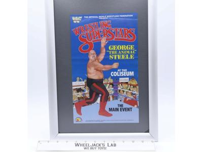 George The Animal Steele 12X7.5 Original Poster 1985 WWF LJN Wrestling Vintage