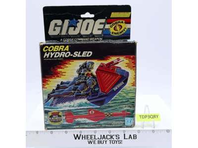 Cobra Hydro-Sled 100% Complete W/Box GI Joe 1986 Hasbro Action Figure Vehicle