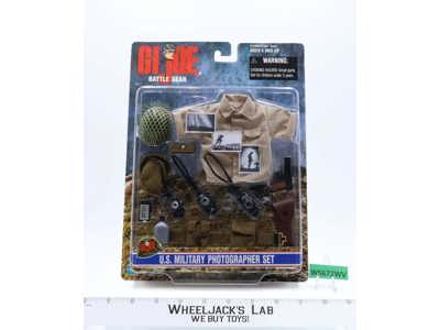 U.S. Military Photographer Set GI Joe 12" Hasbro MOSC 1999 Battle Gear NEW