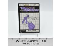Battletrap Instructions Manual Booklet 1985 Hasbro G1 Transformers Vintage