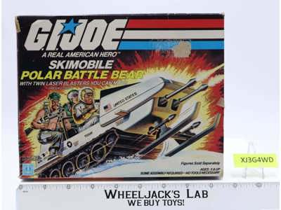 Skimobile Polar Battle Bear 100% Complete GI Joe 1983 Hasbro Action Figure