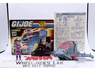 Sea Ray W/Sea Slug 100% Complete W/Box GI Joe 1987 Action Figure Vehicle