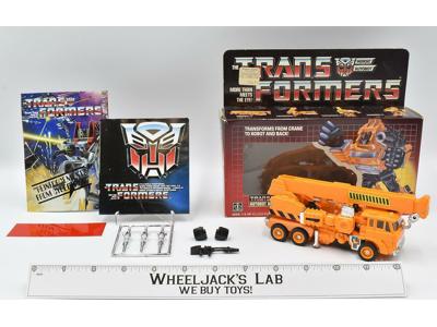 Grapple 100% Complete 1985 Vintage Hasbro G1 Transformers Action Figure