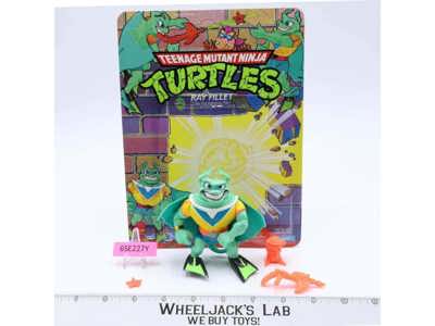 Ray Fillet W/Cardback 100% Complete TMNT 1990 Playmates Vintage Action Figure
