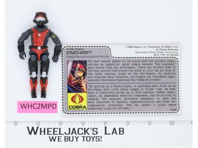 Strato-Viper V1 RED CARD BACK 100% Complete G.I. Joe 1986 Hasbro Vintage Figure