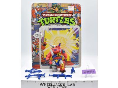 Groundchuck W/Cardback 100% Complete TMNT 1991 Playmates Vintage Action Figure