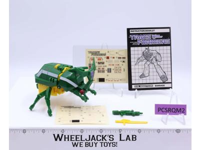 Barrage Rhinoceros Beetle 100% Complete UNUSED STICKERS Vintage G1 Transformers