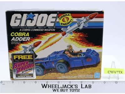 Cobra Adder 100% Complete GI Joe 1987 Hasbro Vintage Action Figure Vehicle