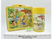 Mickey Mouse Club Yellow Metal Lunchbox W/Thermos 1976 Aladdin Industries