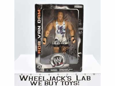 Rob Van Dam The Whole Show 7" AUTOGRAPHED WWE MISB 2004 Jakks Figure