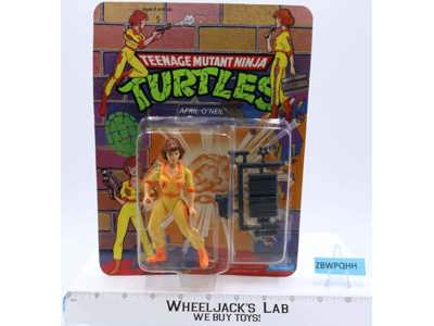 April O'Neil Orange Stripe Teenage Mutant Ninja Turtles TMNT 1988 Playmates MOSC
