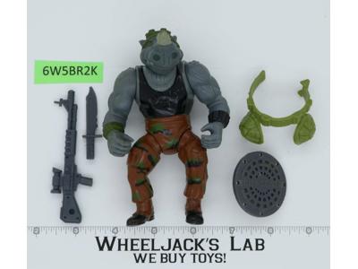 Rocksteady SOFT HEAD 100% Complete Teenage Mutant Ninja Turtles 1988 Playmates