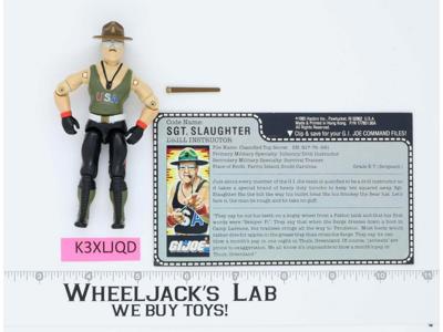 Sgt. Slaughter V1 RED CARDBACK 100% Complete G.I. Joe 1986 Hasbro Vintage Figure