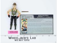 Sgt. Slaughter V1 RED CARDBACK 100% Complete G.I. Joe 1986 Hasbro Vintage Figure