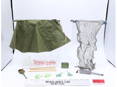 Bivouac Deluxe Pup Tent Equipment Set G.I. Joe Hasbro 1964 Vintage 12" Accessory