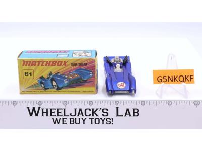 Blue Shark No. 61 Lesney Superfast Matchbox 1971 W/Box England Vintage