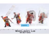 Lot of 4 Pirates w/Parachutes Miniature Figurines 1970-80's Unknown Brand 3"