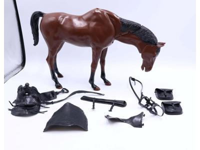 Thunderbolt Nodding Bay Horse Johnny West 1973 Marx Action Figure