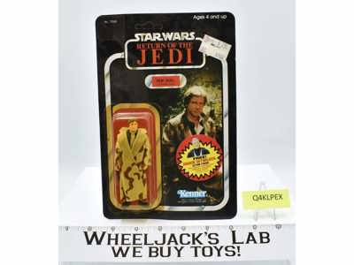 Han Solo Trench Coat 77 Back Star Wars ROTJ 1983 Kenner Action Figure NEW MOSC