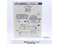 Defiant Space Vehicle Boost Label Placement Instructions Original GI Joe Vintage