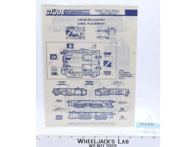 Crawler/Gantry Label Placement Blueprint/Instruction Original GI Joe Vintage