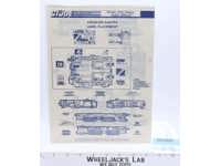 Crawler/Gantry Label Placement Blueprint/Instruction Original GI Joe Vintage