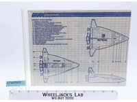 Defiant Space Vehicle Blueprint/Instruction Sheet #3 Original GI Joe Vintage