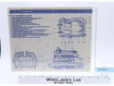 Crawler/Gantry Blueprint/Instruction Sheet #1 Original GI Joe Vintage