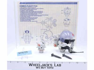 Flight Pod 100% Complete G.I. Joe 1985 Hasbro Vintage Action Figure Vehicle