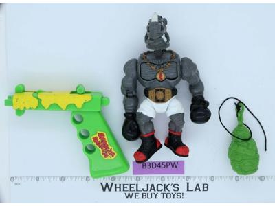 Power Punchin' Rocksteady Complete Smash 'Em Bash 'Em TMNT Turtles 1992 Playmate
