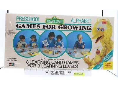 Preschool Alphabet Games Sesame Street 1986 International Games NEW MISB